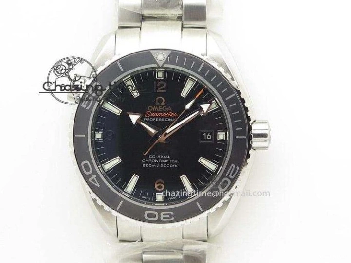0307 HighPerformance Seamaster Planet Ocean GMT 600M Blue Dial SS On Blue Rubber Strap A 8278
